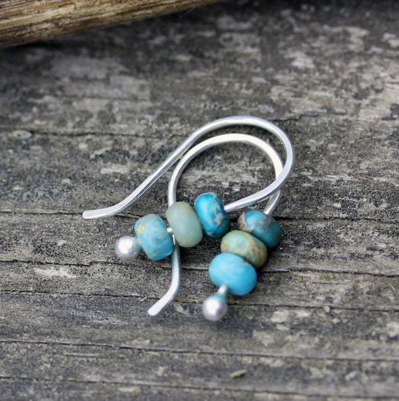 Yuna - Turquoise Retro Earrings for a Unique Vintage Look