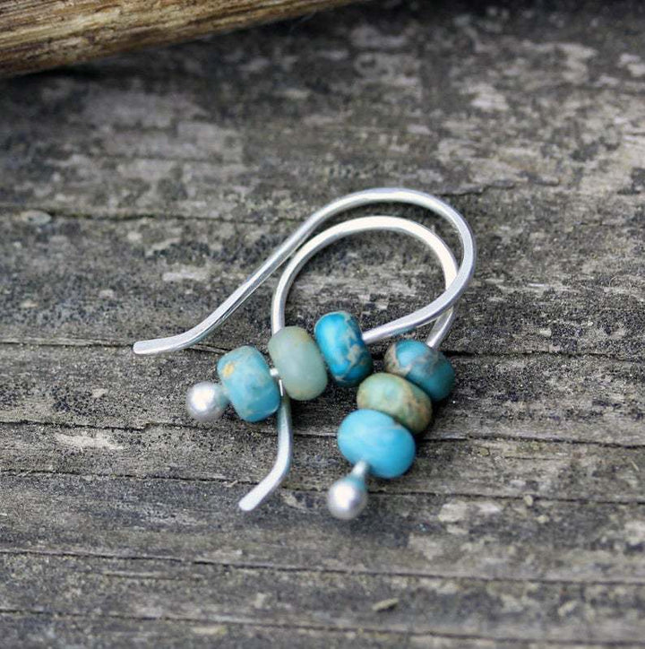 Yuna - Turquoise Retro Earrings for a Unique Vintage Look