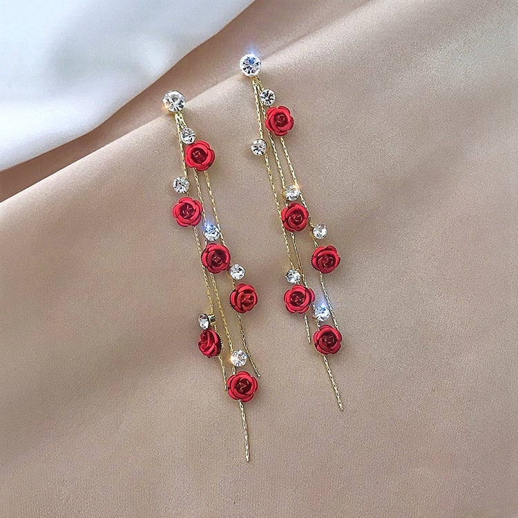 Blooming Beauty Earrings - Vibrant Pink Design