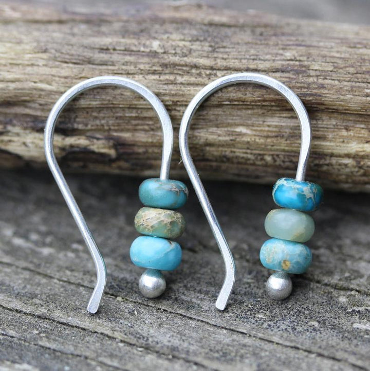 Yuna - Turquoise Retro Earrings for a Unique Vintage Look
