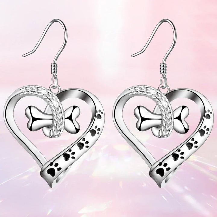 Animal Paw Print Design Jewelry Set - Two-Piece Collection